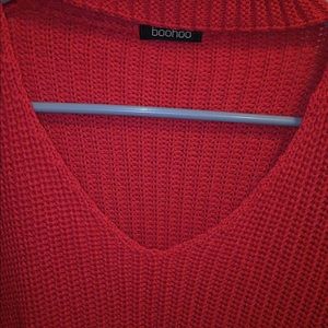 Boohoo Sweaters - Boohoo red choker cutout neck size s/m Boohoo Sweaters - Boohoo red choker cutout neck size s/m